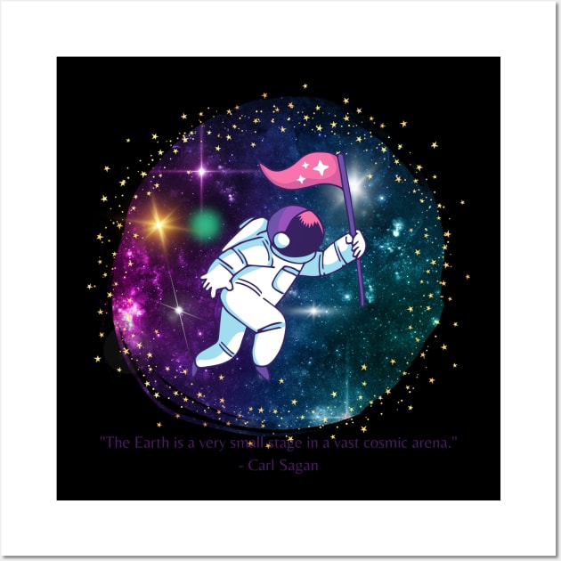 Astronaut in the space Wall Art by Casual Wear Co.